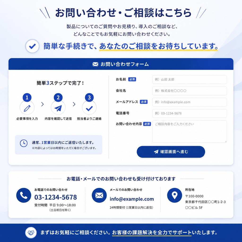 今すぐお問い合せを！