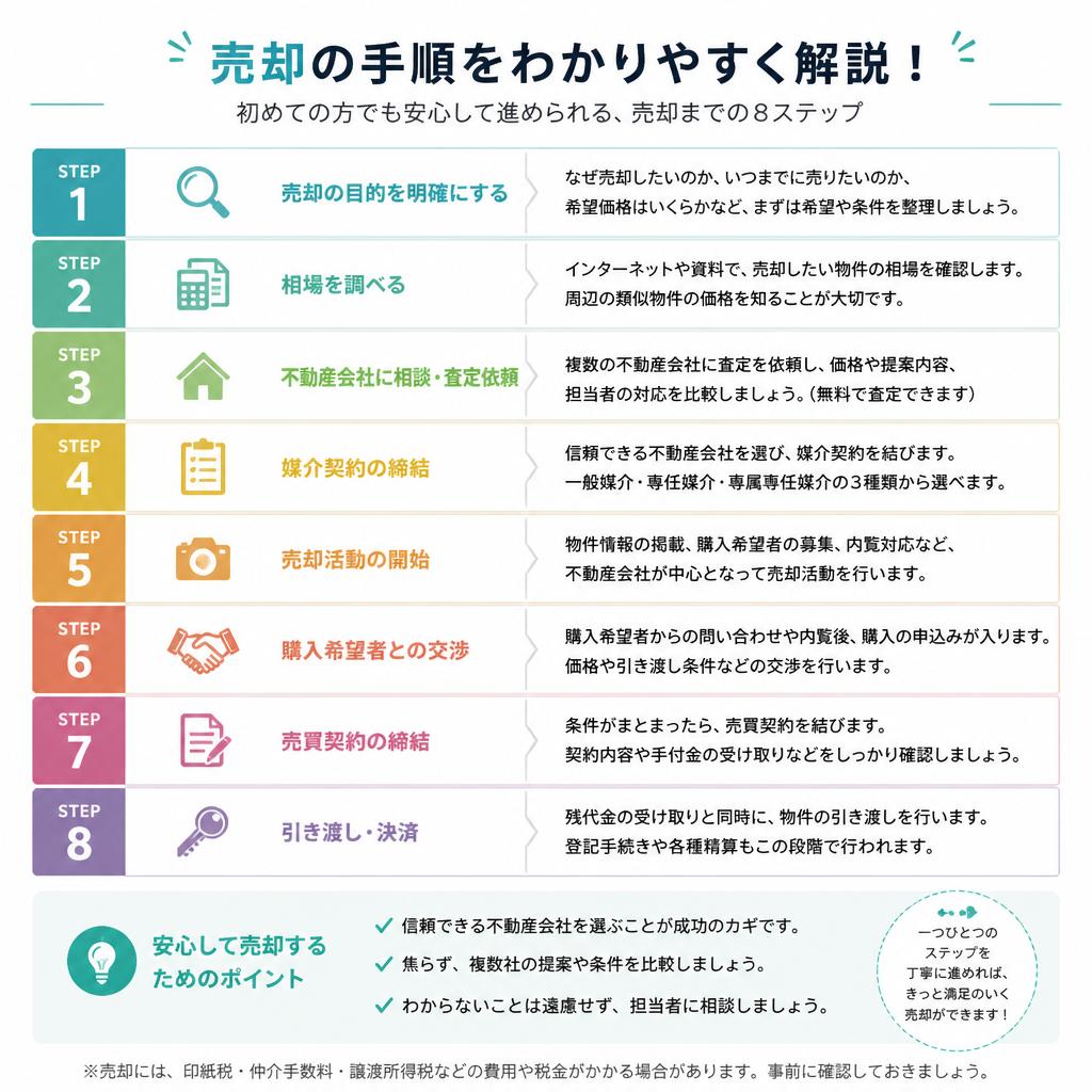 売却プロセスを丁寧に解説