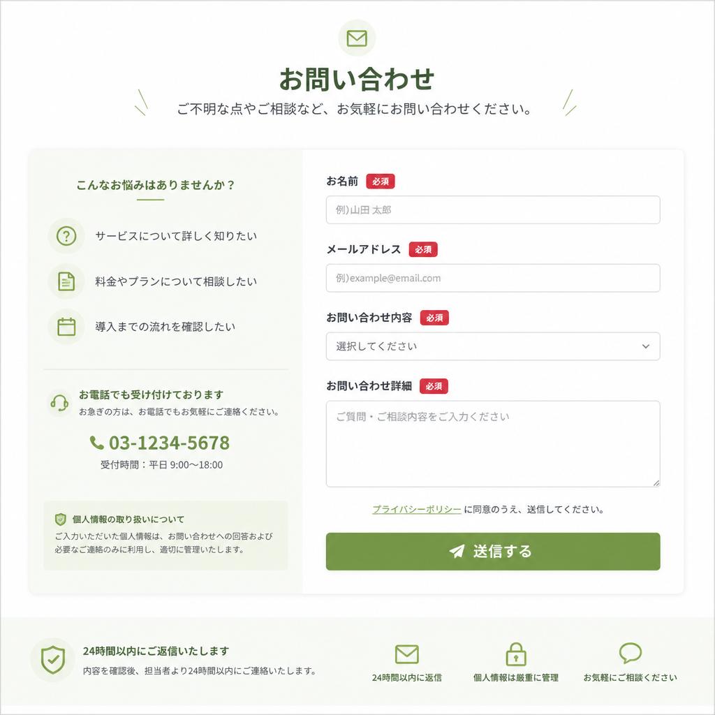 今すぐ問い合わせを！