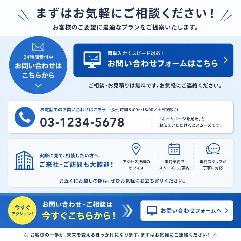 今すぐお問い合わせ！