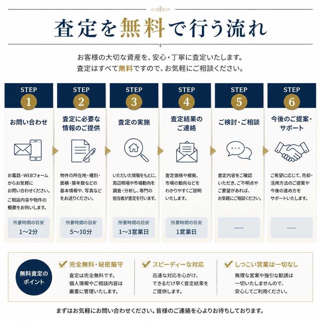 無料査定の流れ