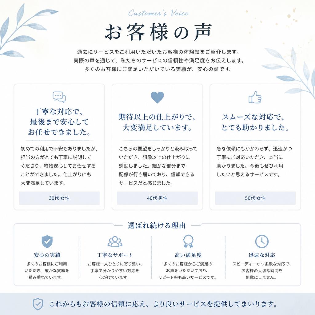 お客様の声