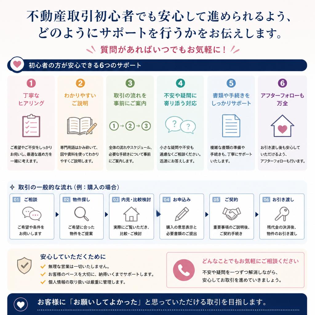 分かりやすさを重視したサポート体制