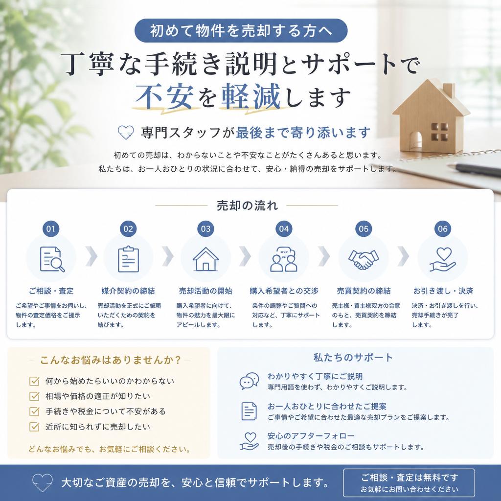 初めての売却なら安心サポートを