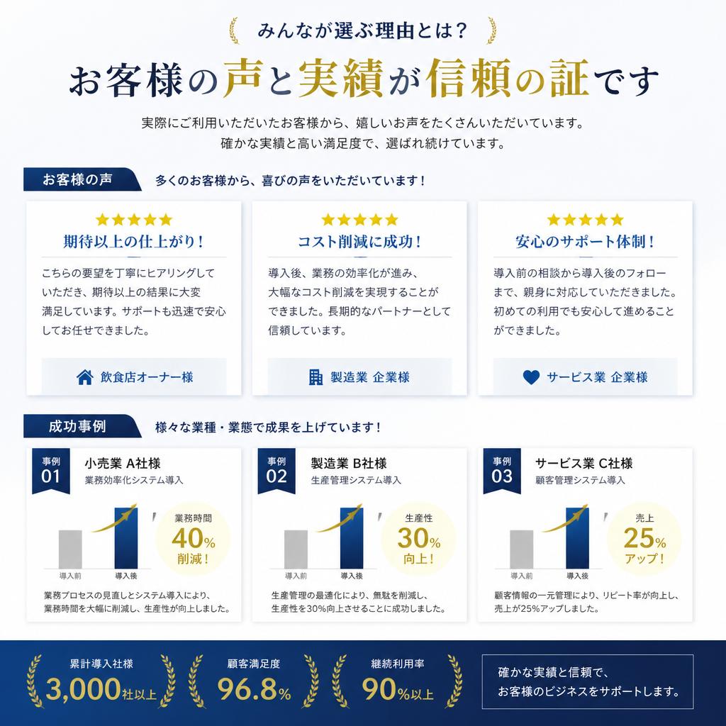 お客様の声・成功事例