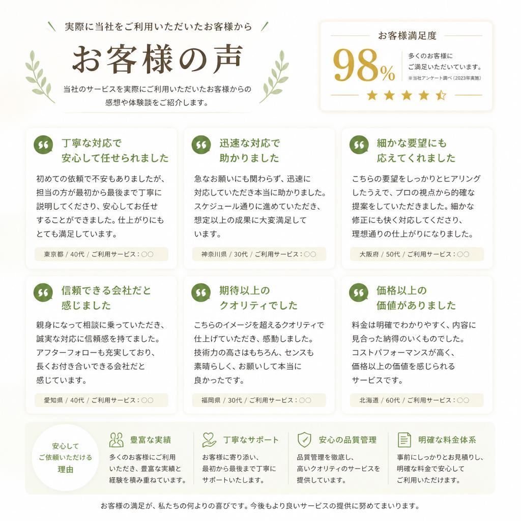 お客様の声