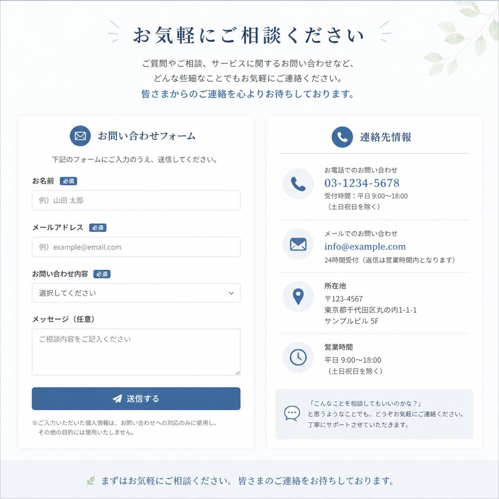 7. お問い合わせ・無料相談