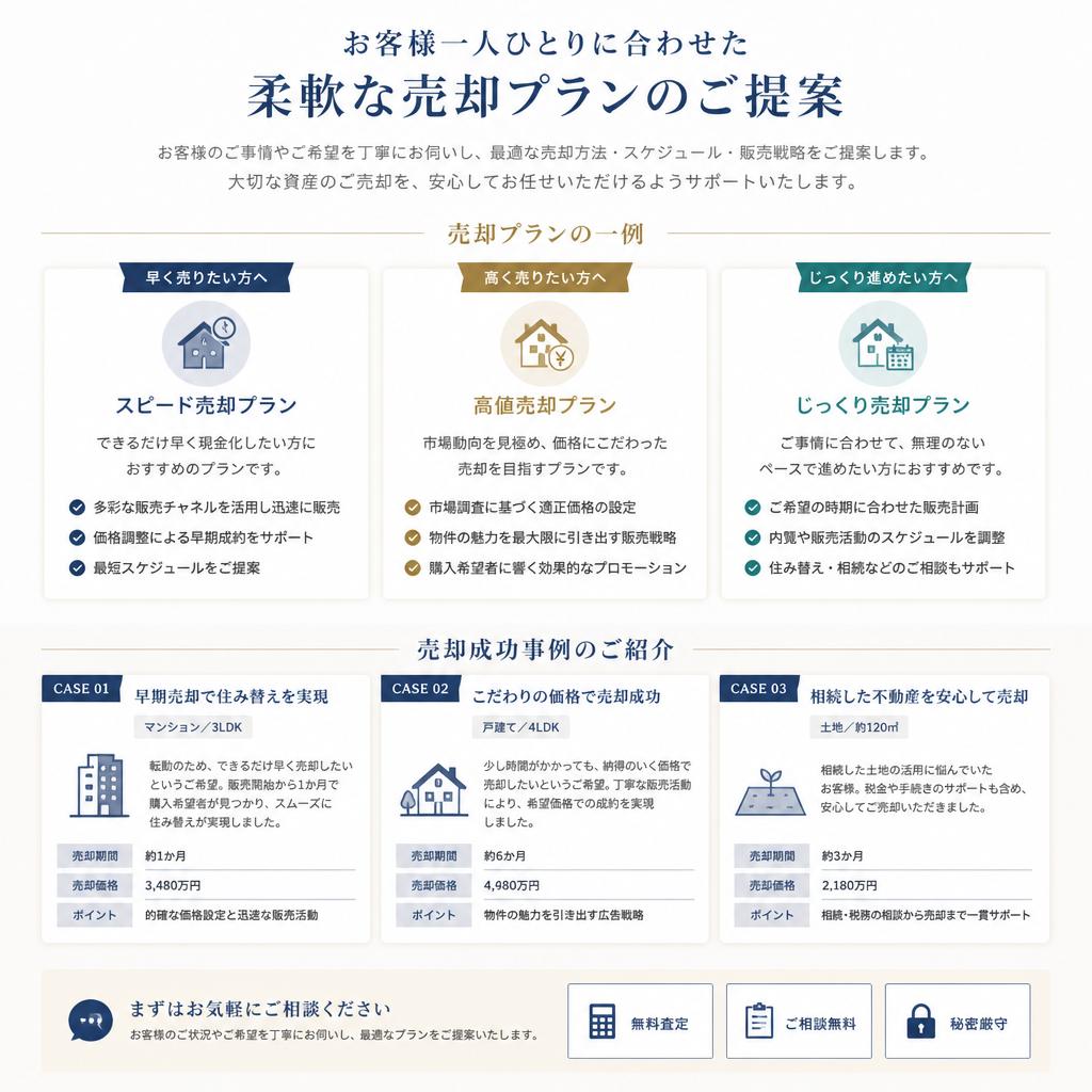 5. それぞれのニーズに応じた売却プラン
