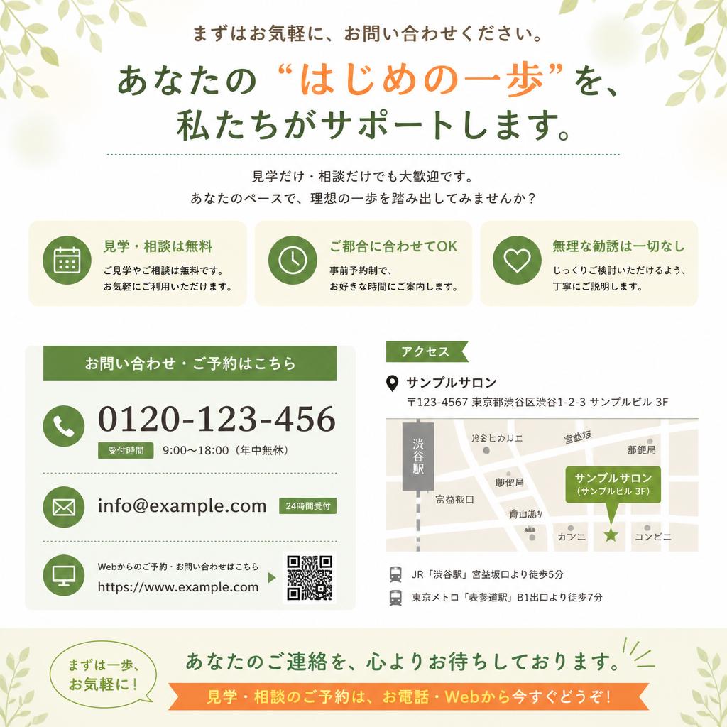 今すぐお問い合わせを！