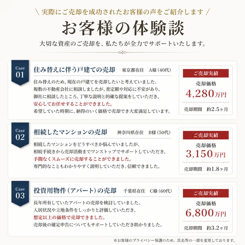 お客様の声！成功体験を共有