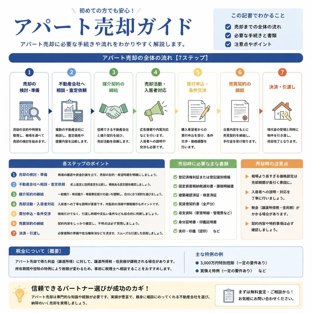 アパート売却のプロセス