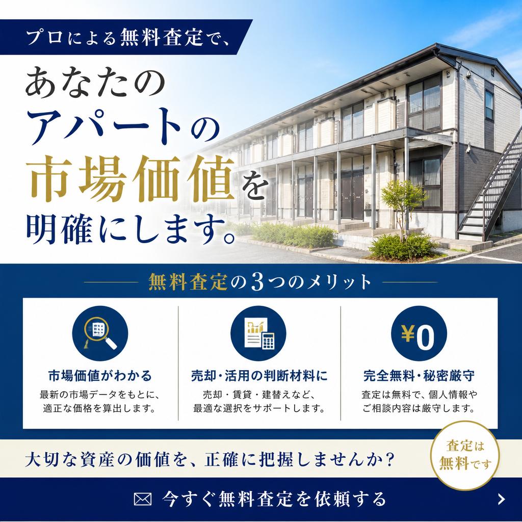 アパート査定を無料で提供！