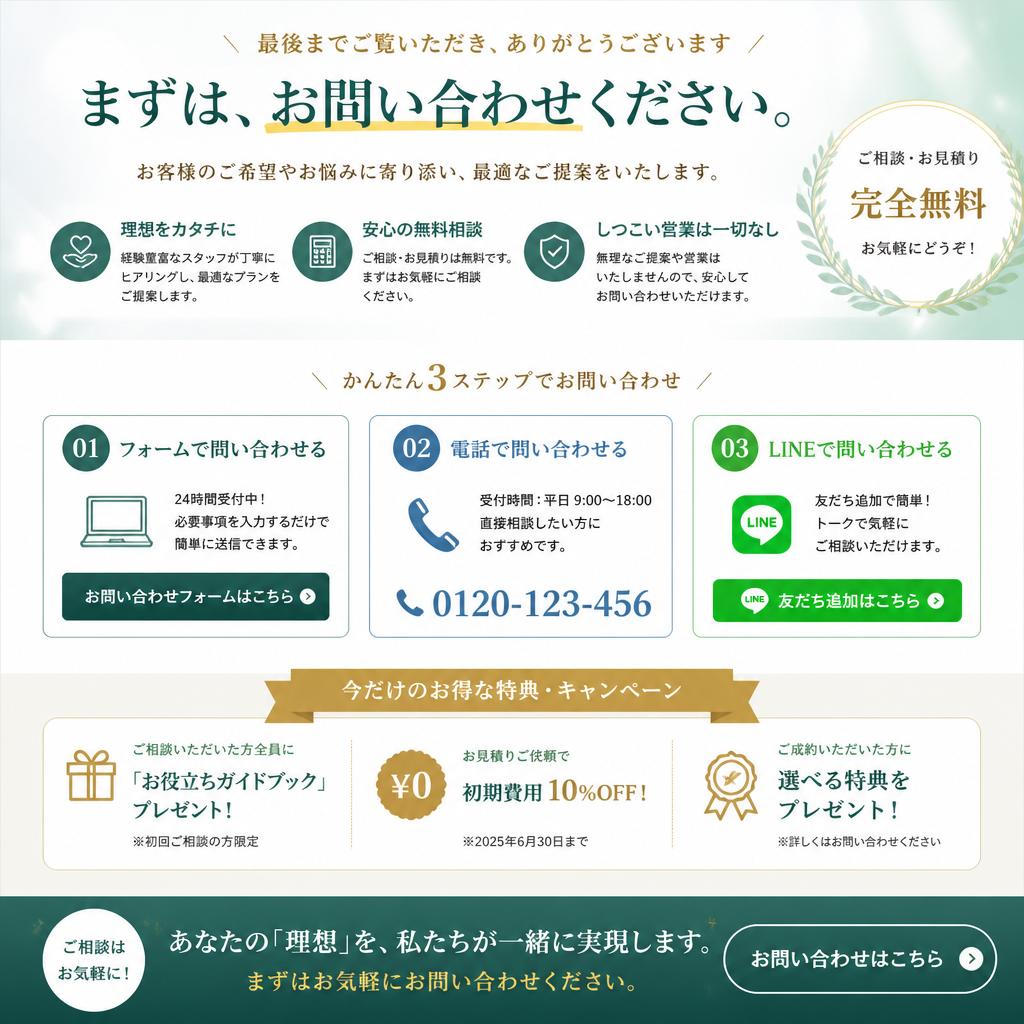 今すぐお問い合わせを！