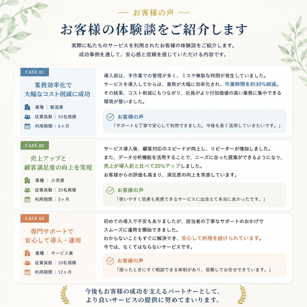 お客様の声