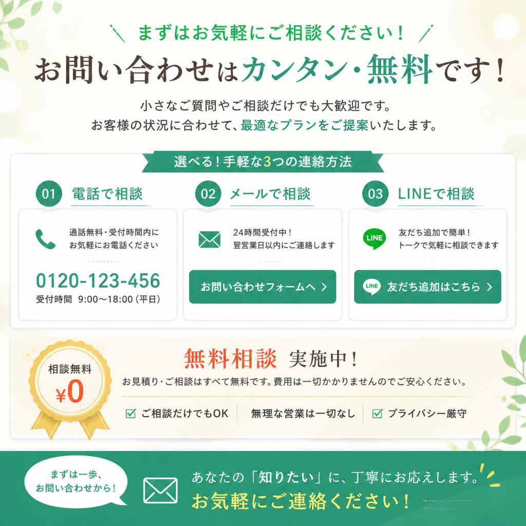 今すぐご相談を！