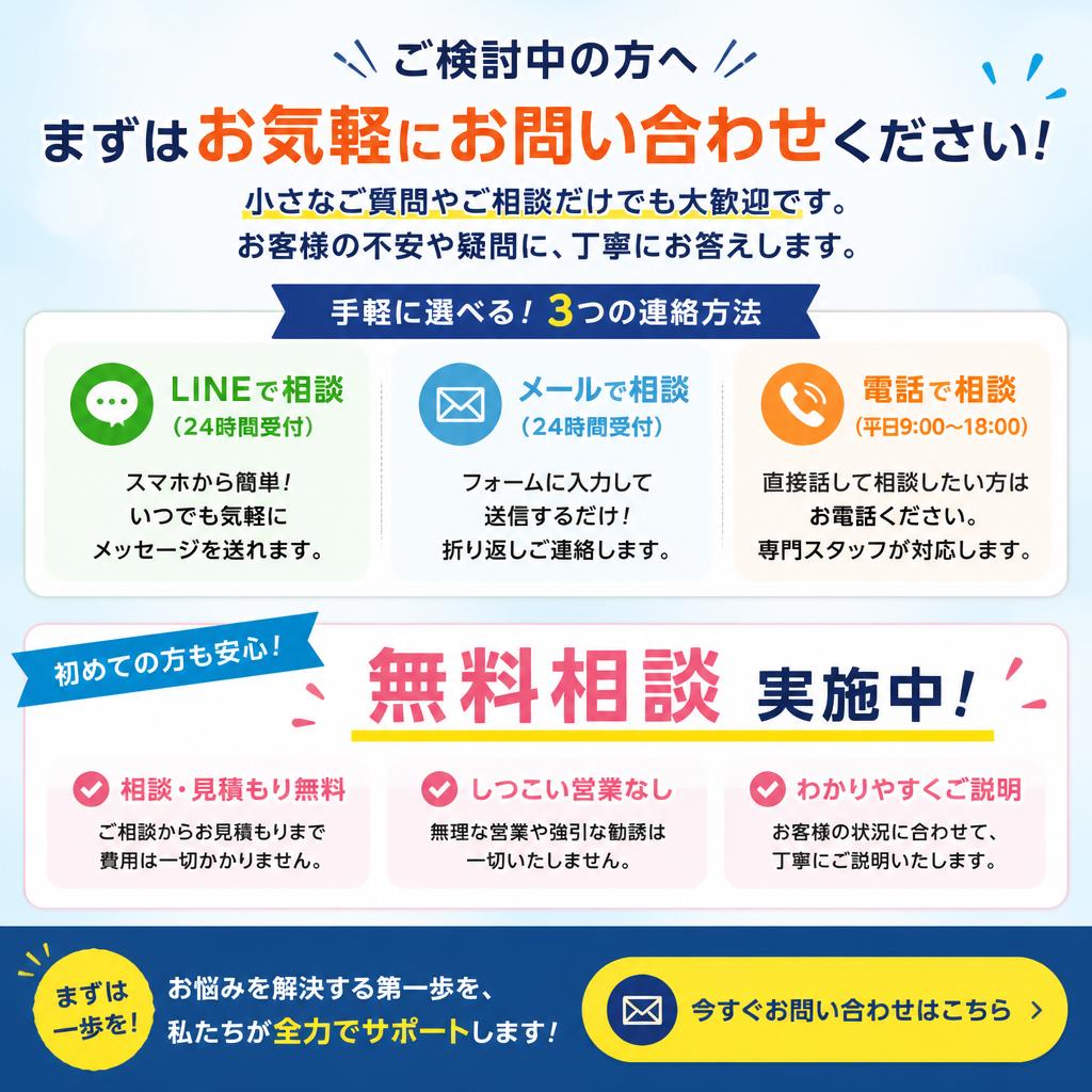 今すぐご相談を！