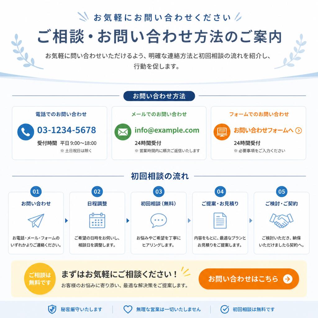まずは無料相談を！