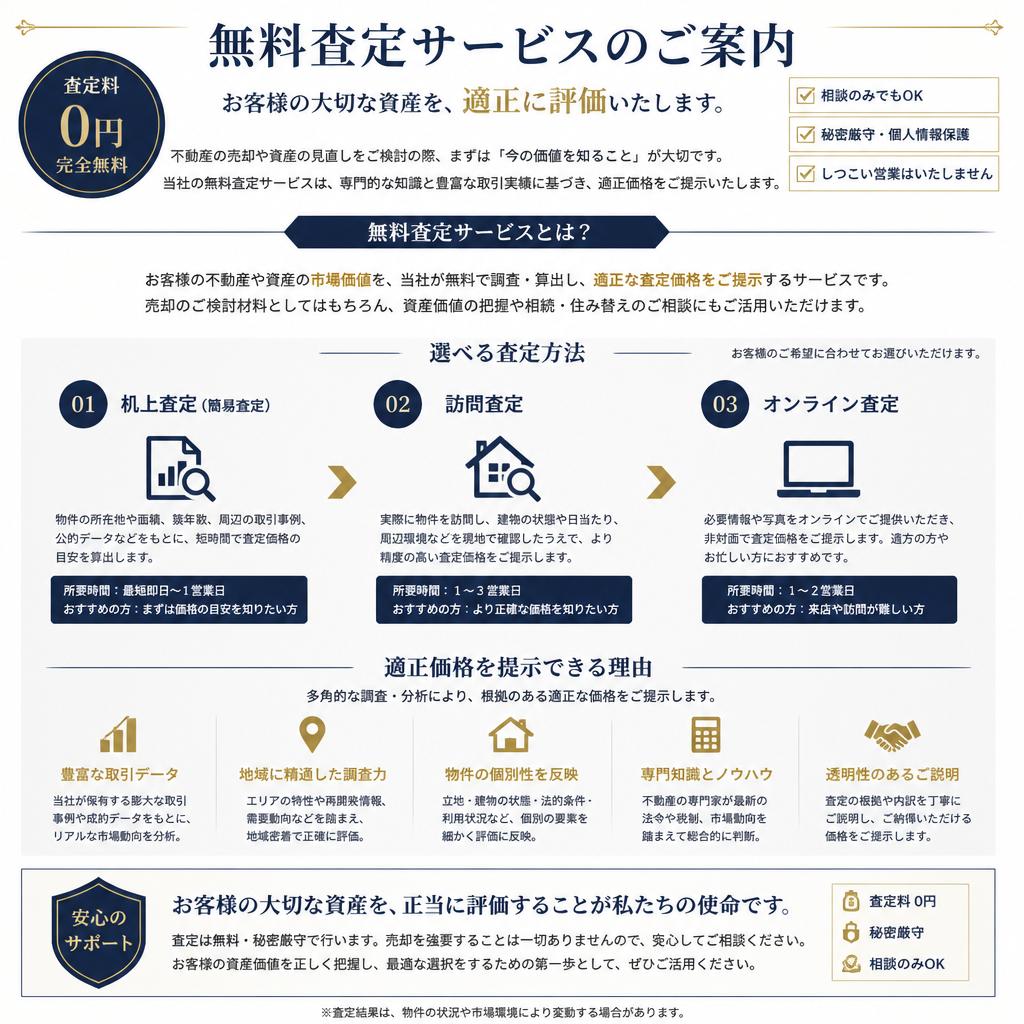 査定サービスのご案内