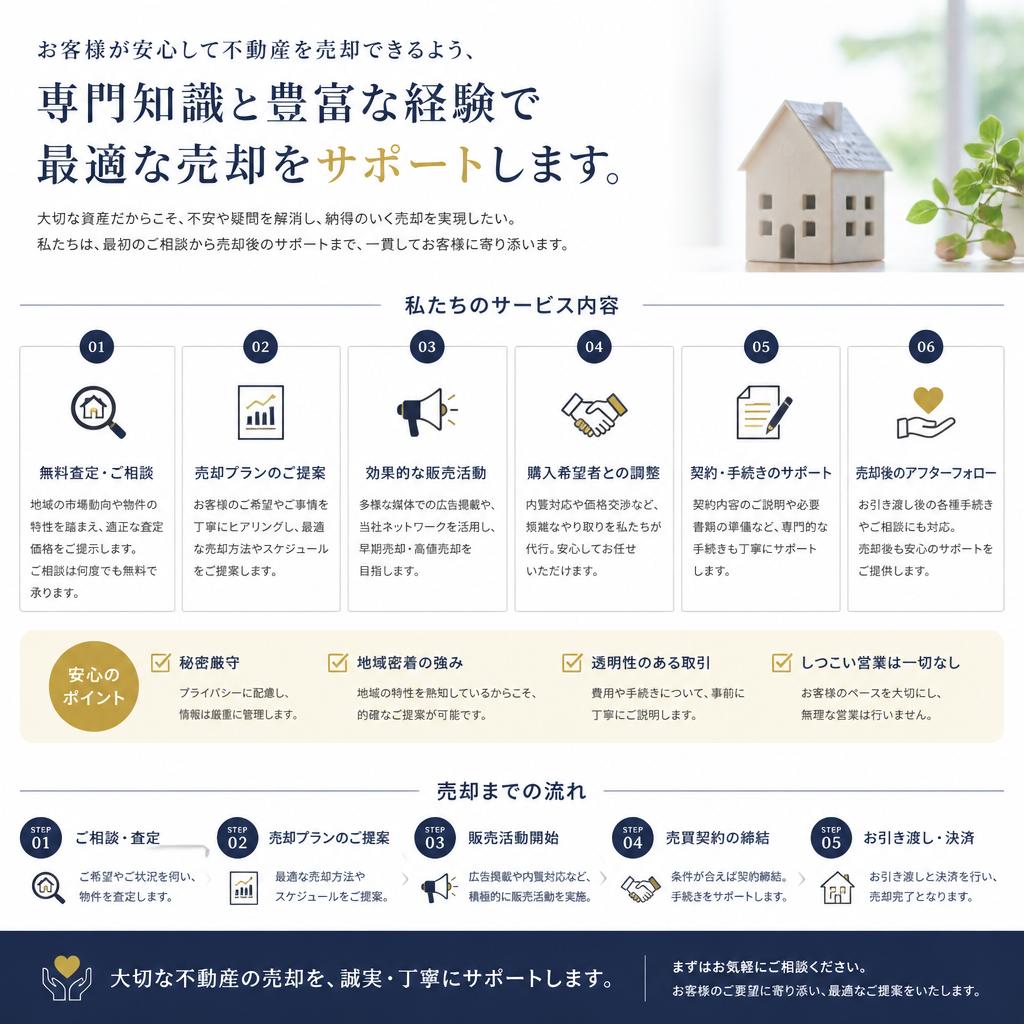 安心・安全な売却を実現するために