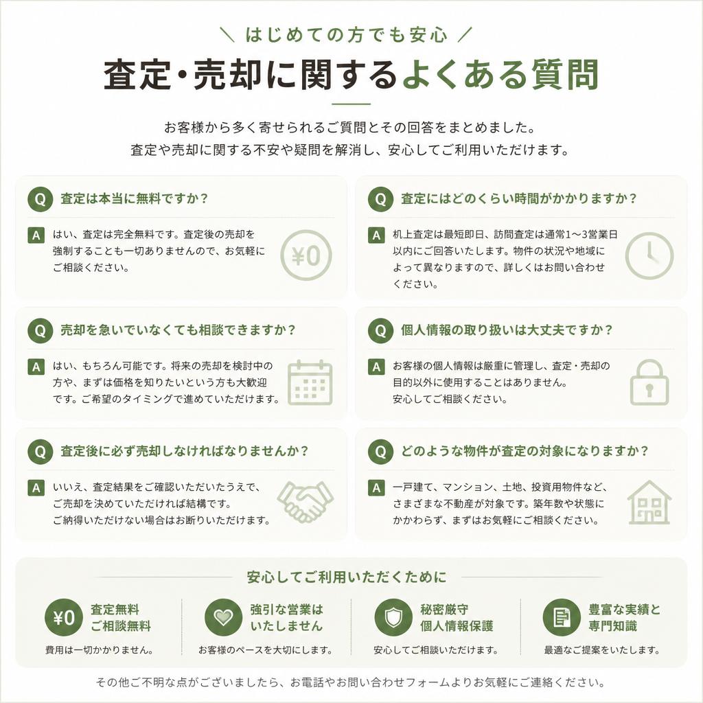 よくある質問 – 中古物件売却の疑問を解決