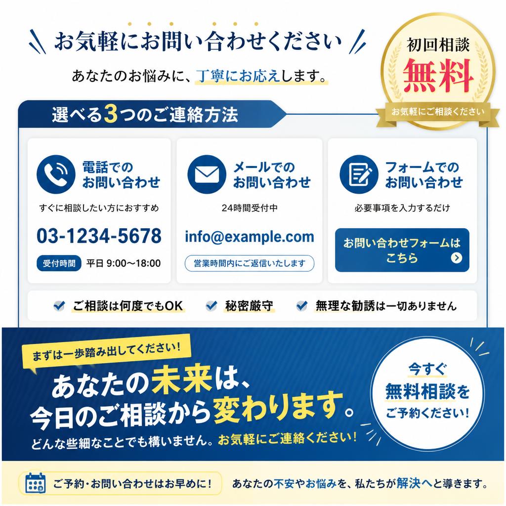 今すぐお問い合わせ！
