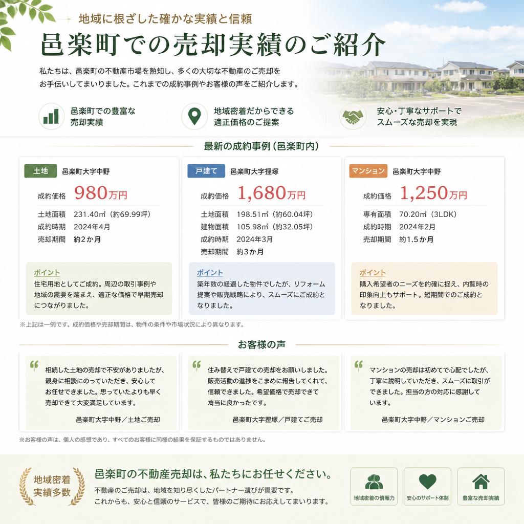 邑楽町の売却実績