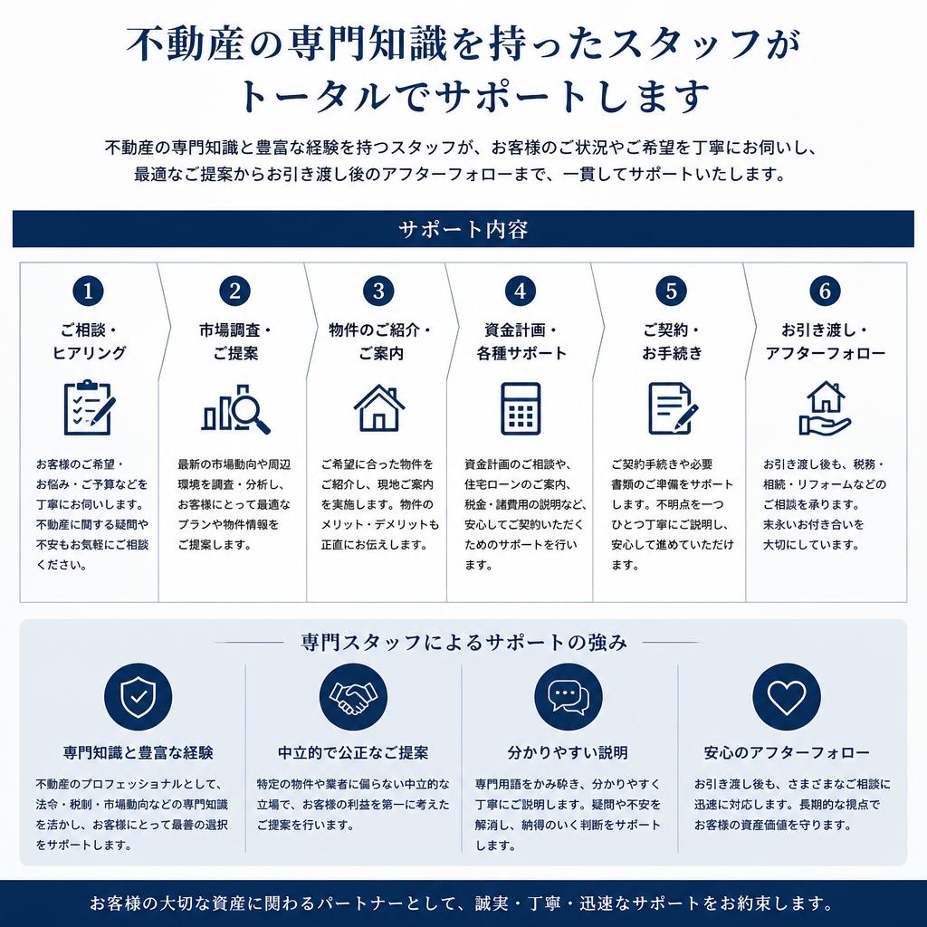 専門スタッフによるサポート