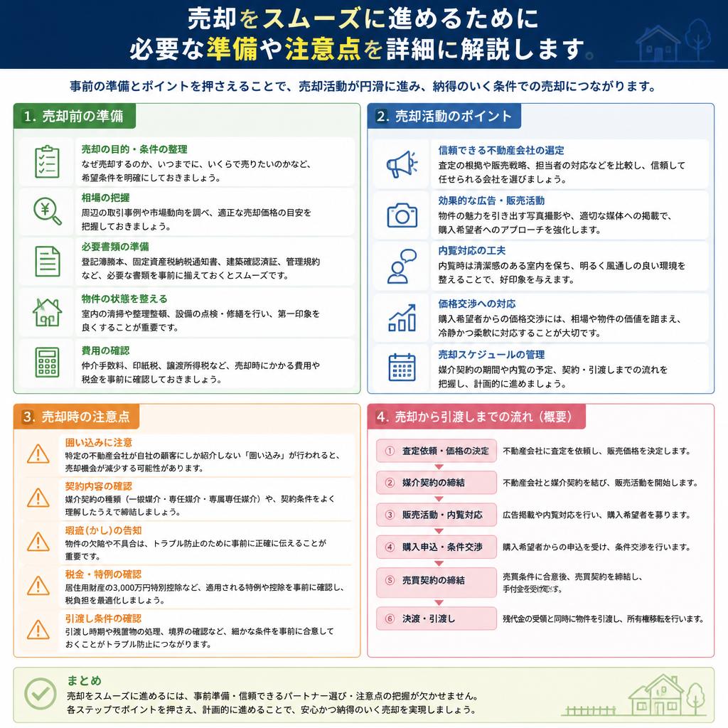 売却のための準備と注意点