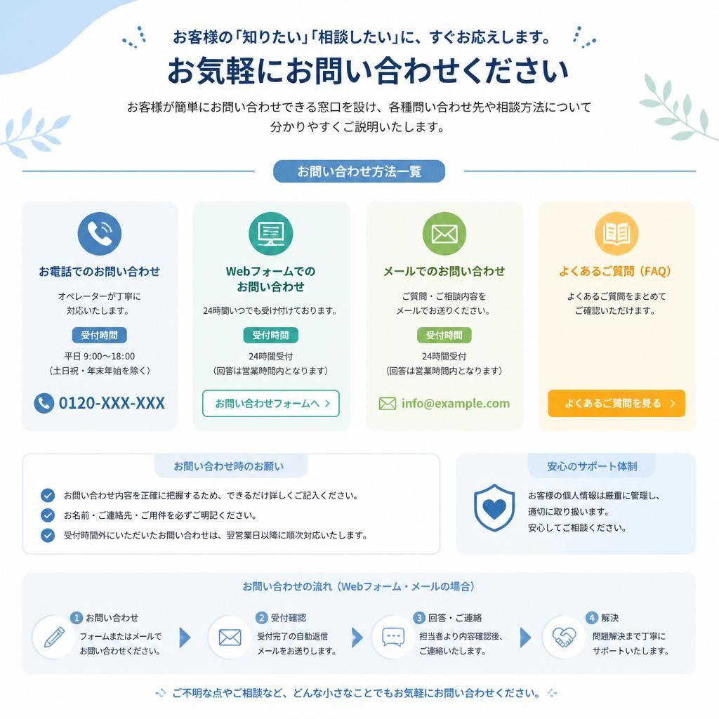 お問い合せと相談窓口