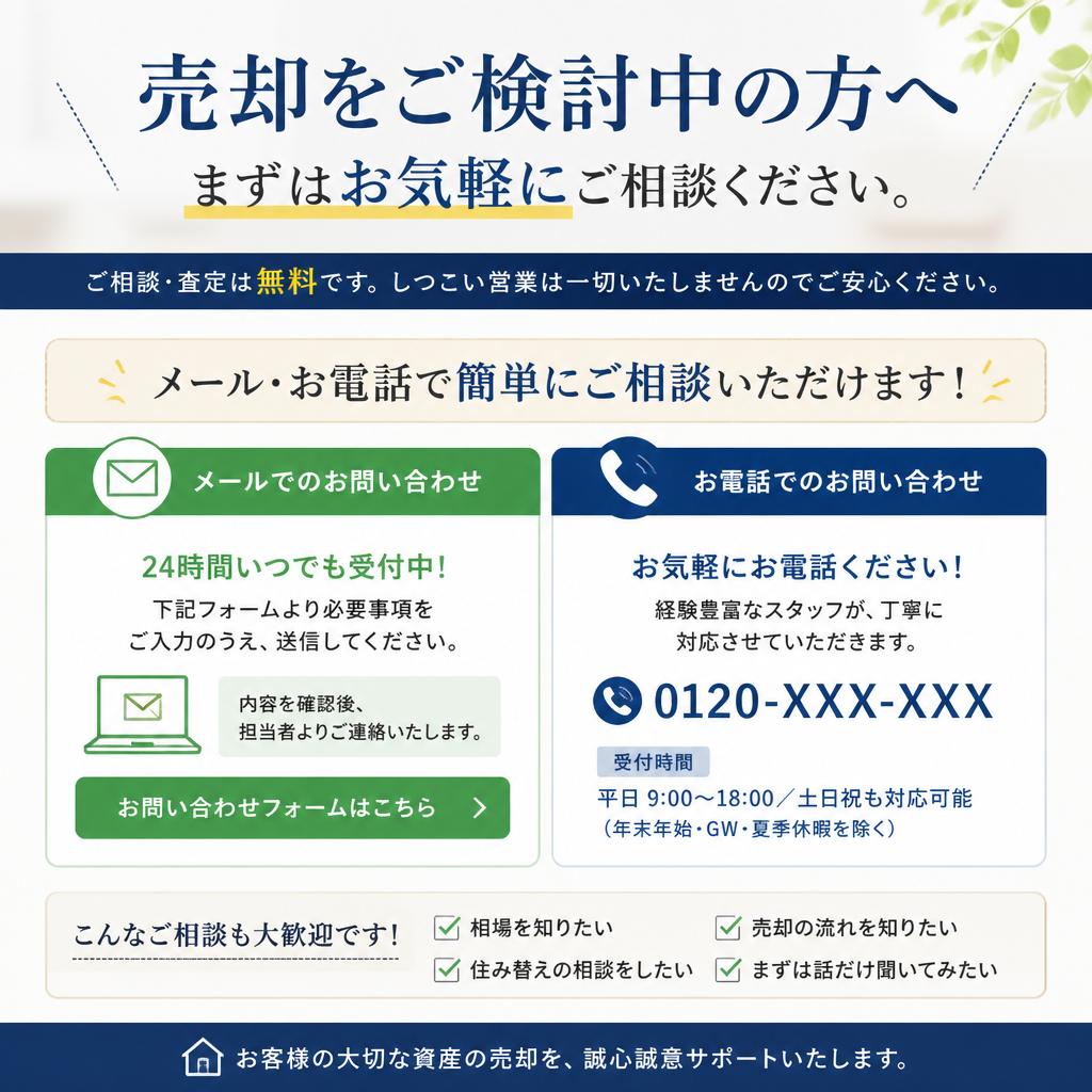 今すぐお問い合わせを！