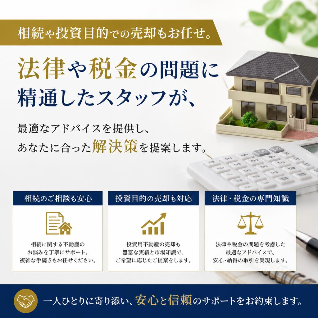 相続や投資など、多様なニーズに対応